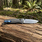 537 Bailout Ultra-Lightweight Carbon Fiber Tactical Folding Knife, D2 Premium Steel Japanese Tanto Pocket Knife with Axis Lock Mechanism, Outdoor EDC Survival Tool