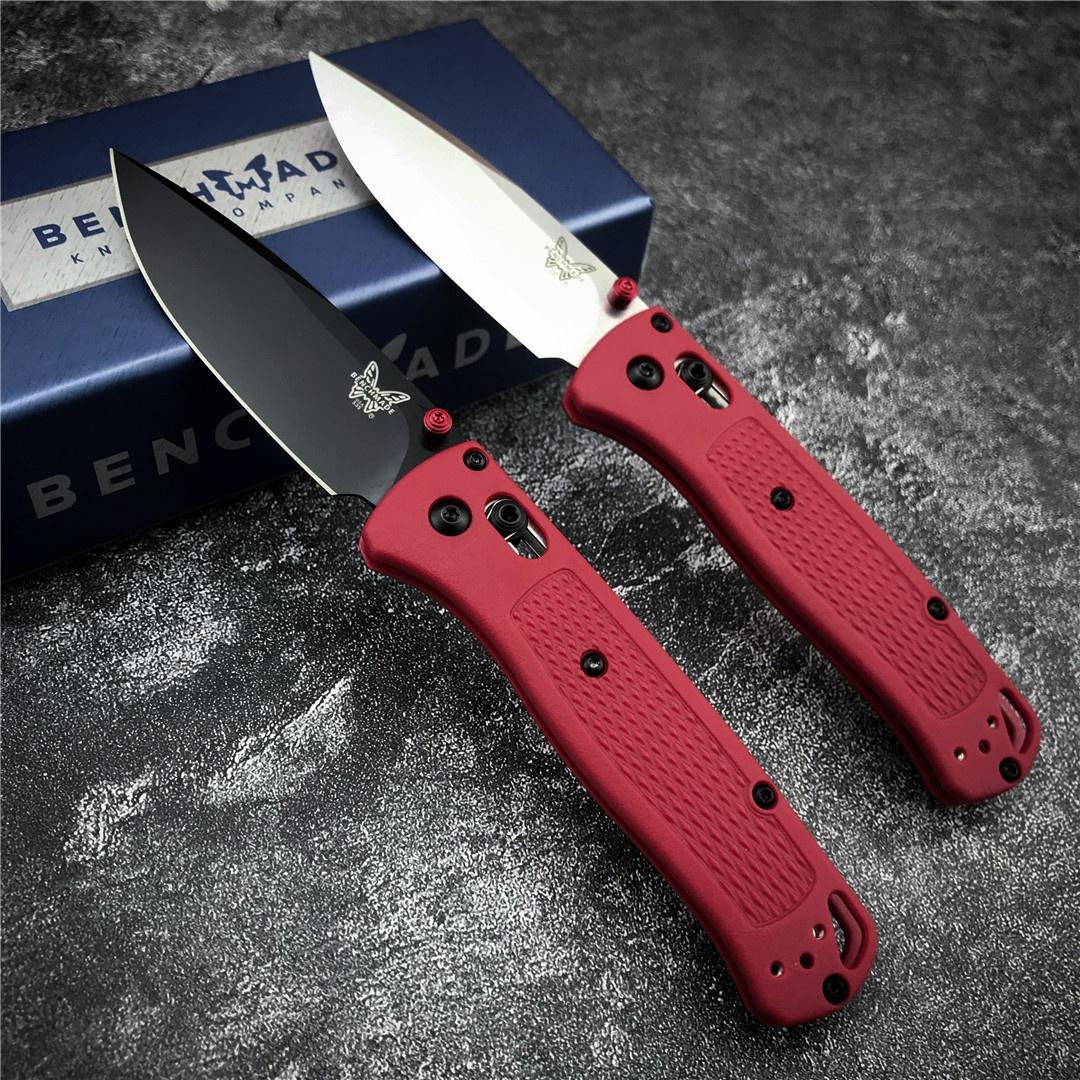 Red/yellow Handle Benchmade 535 Drop-Point Blade Camping Pocket Folding Knives Multifunctional Blade Non Slip Outdoor Knife