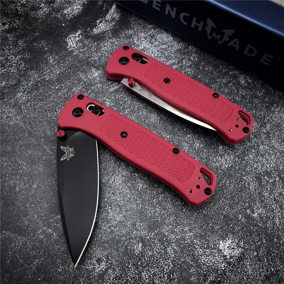 Red/yellow Handle Benchmade 535 Drop-Point Blade Camping Pocket Folding Knives Multifunctional Blade Non Slip Outdoor Knife