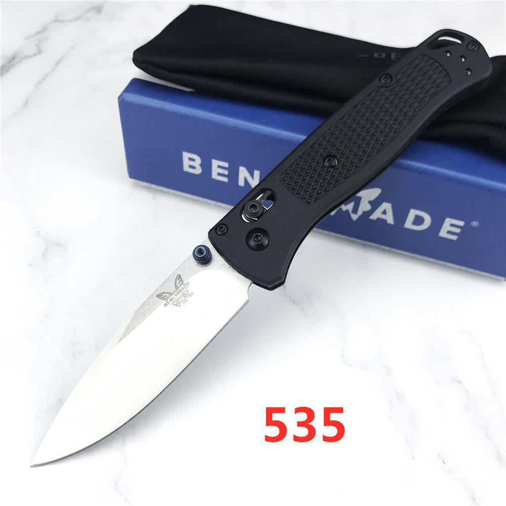Red/yellow Handle Benchmade 535 Drop-Point Blade Camping Pocket Folding Knives Multifunctional Blade Non Slip Outdoor Knife
