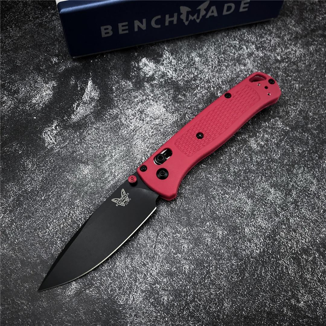 Red/yellow Handle Benchmade 535 Drop-Point Blade Camping Pocket Folding Knives Multifunctional Blade Non Slip Outdoor Knife