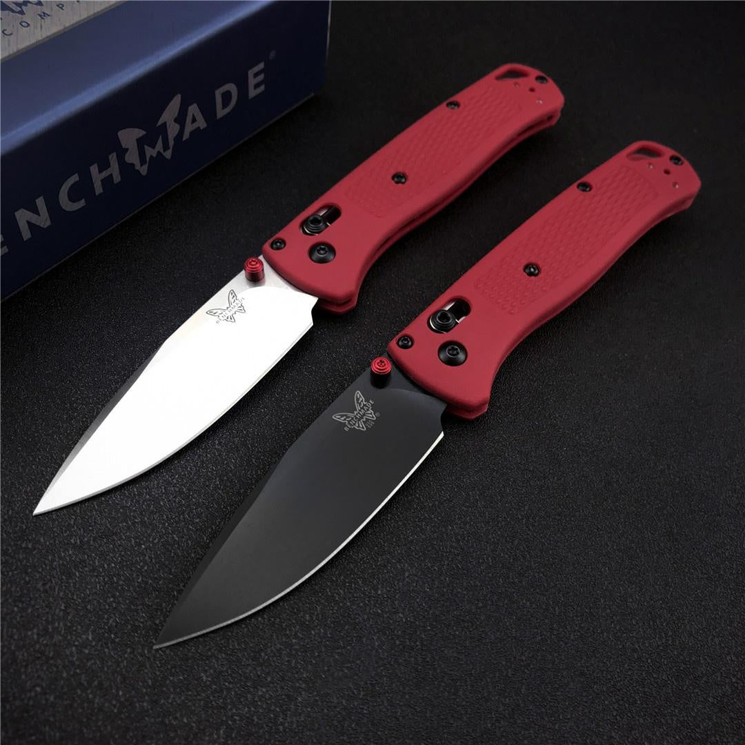 Red/yellow Handle Benchmade 535 Drop-Point Blade Camping Pocket Folding Knives Multifunctional Blade Non Slip Outdoor Knife