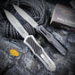 OTF Auto Knife 440C Steel and Zinc Alloy Inlaid with Carbon Fiber Handle with Pocket Clip