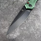 HUAAO AUTO Folding Knife 3.75" CPM-154 Black Blade, Aluminum Handle