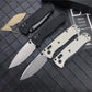 Mini Bugout EDC Pocket Knife with Belt Clip - Manual Open 2.76" Drop Point Blade nylon wave fiber Handle, Axis Lock and Thumb Studs for Everyday Carry and Outdoor Hunting, Camping and Survival (black blade-black)