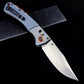 15080 EDC Pocket Knife for Men, D2 Blade, Satin Finish  Thumb Stud Manual Open Camping Folding Knife for Outdoor Fishing