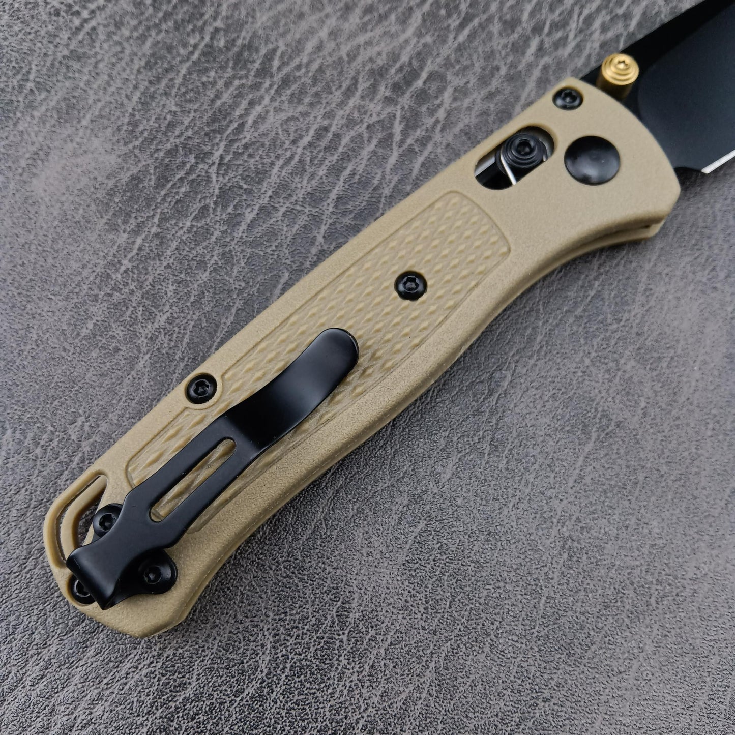 6.5in Mini Folding Knife - Pocket Knife with 7Cr17Mov Steel Black Blade and Glass Reinforced Nylon Handle, Thumb Stud，Belt Clip, for Camping Hiking
