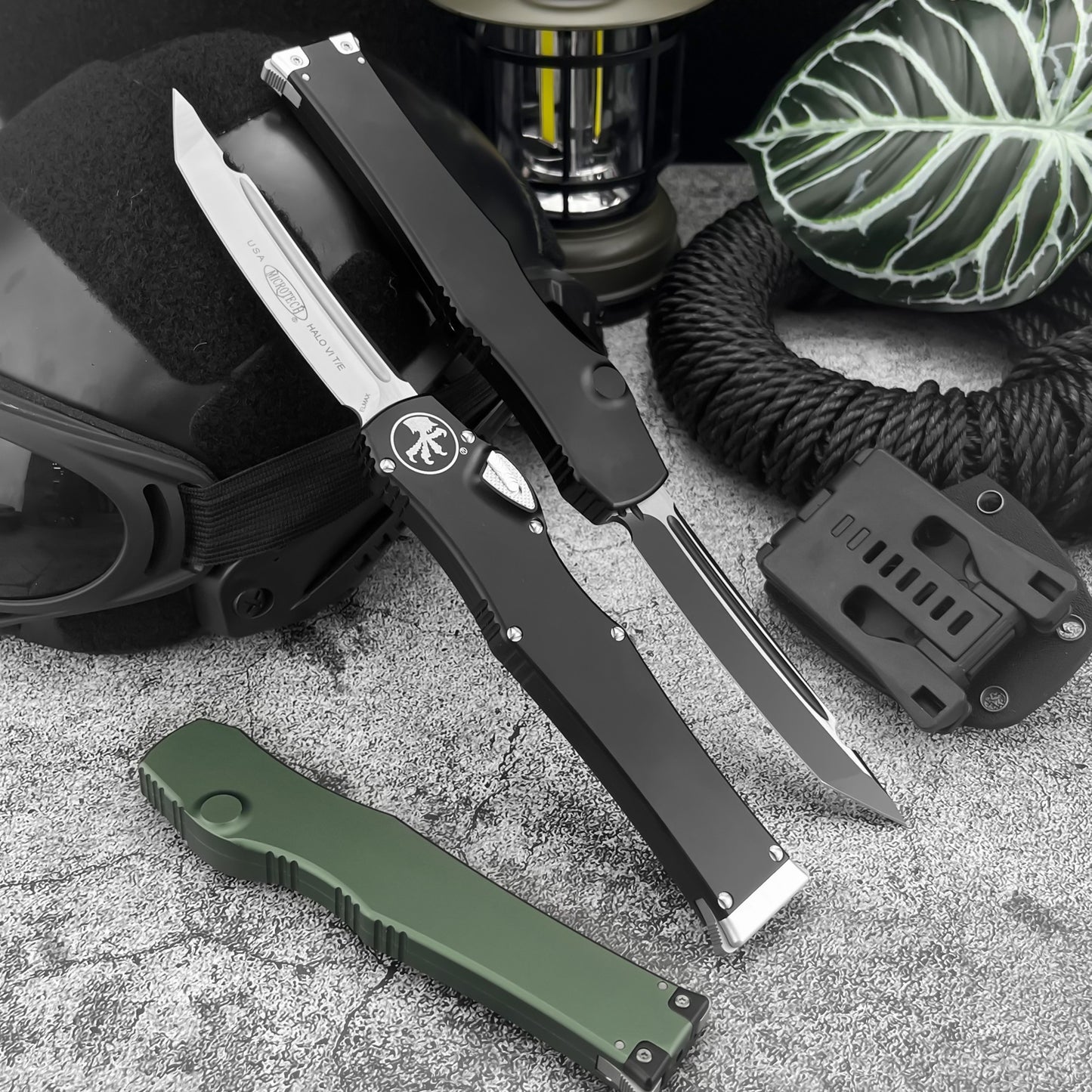 Halo V6  Single-Action OTF Automatic Knife - D2 Steel Blade T6 Aluminum Handle