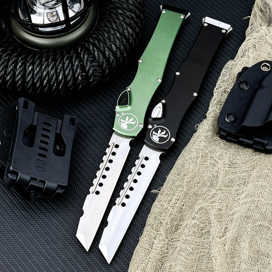 Halo V6  Single-Action OTF Automatic Knife - D2 Steel Blade T6 Aluminum Handle