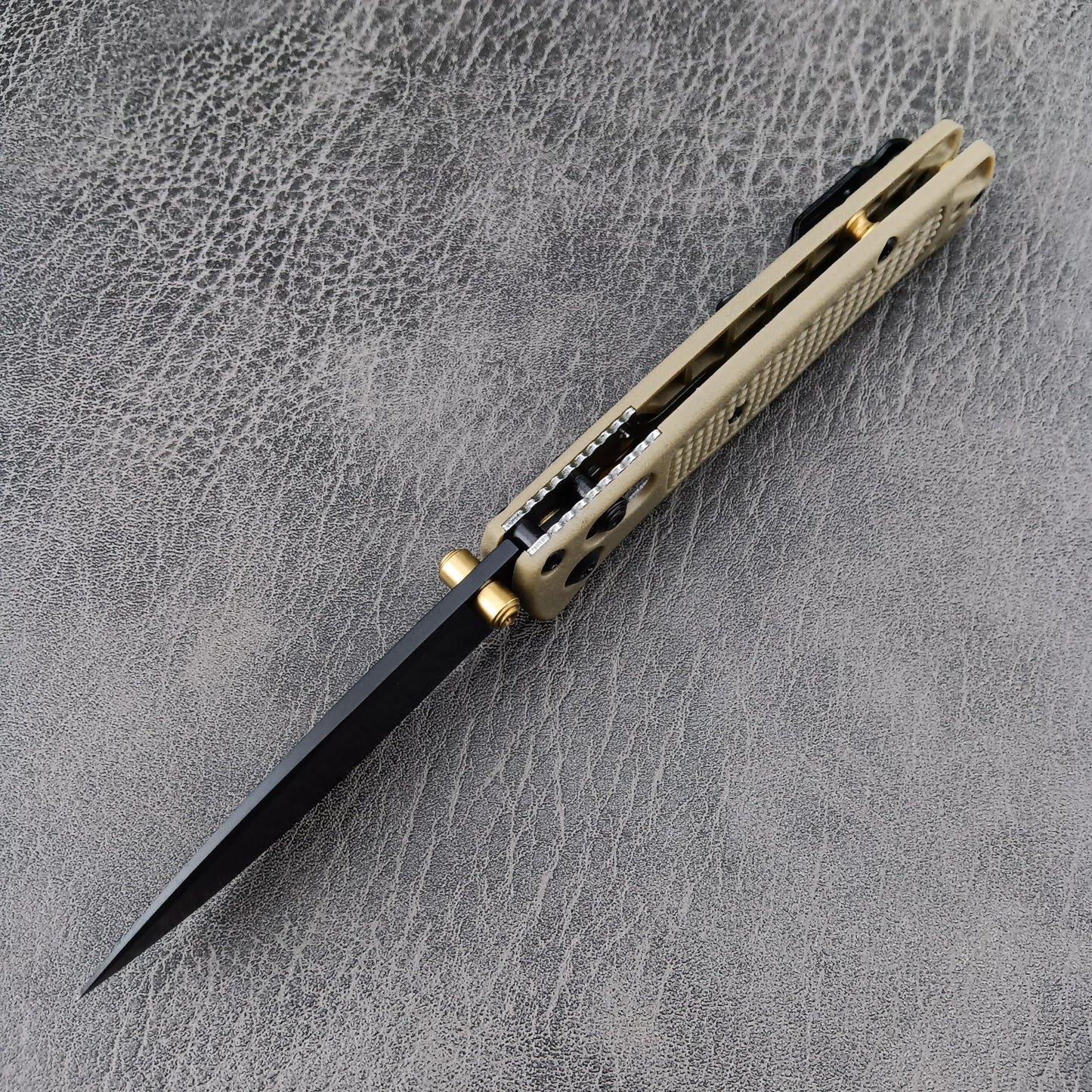 6.5in Mini Folding Knife - Pocket Knife with 7Cr17Mov Steel Black Blade and Glass Reinforced Nylon Handle, Thumb Stud，Belt Clip, for Camping Hiking