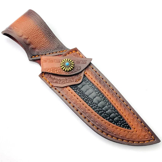 Hunting Sheath Fixed Blade Sheath Leather Knife Sheaths Knife Holster Leather Knife Sheath Brown