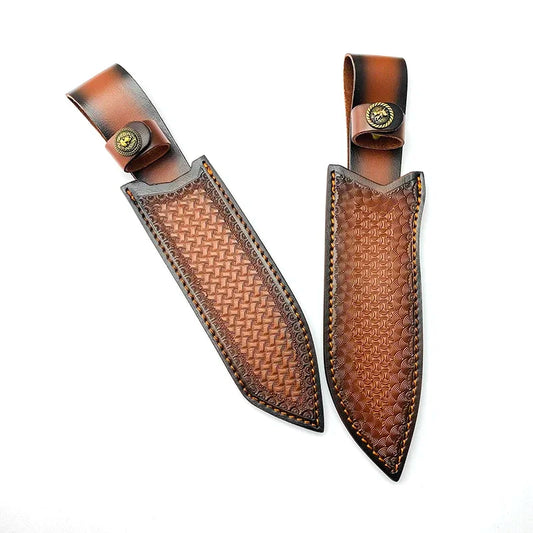 Hunting  Sheath Fixed Blade Sheath Leather Knife Sheaths Knife Holster Leather Knife Sheath Brown