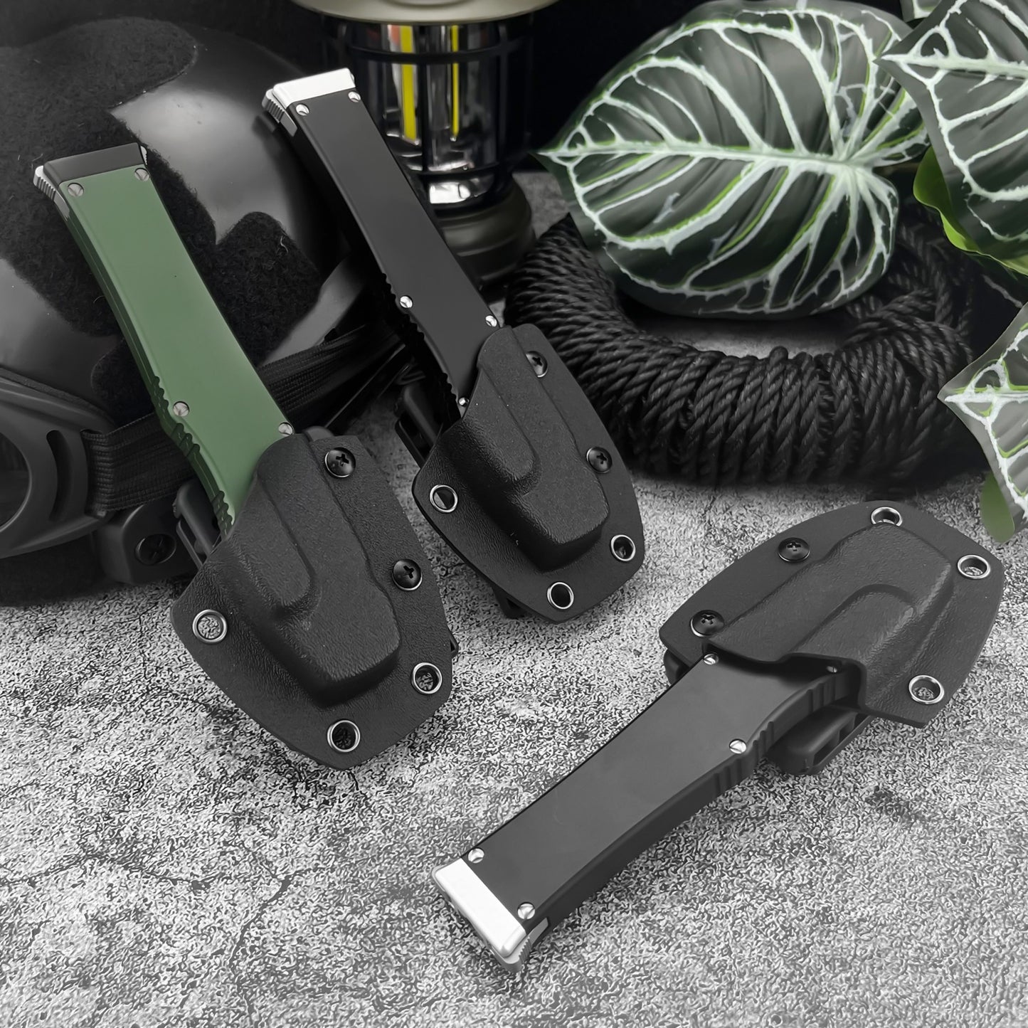Halo V6  Single-Action OTF Automatic Knife - D2 Steel Blade T6 Aluminum Handle