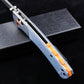15080 EDC Pocket Knife for Men, D2 Blade, Satin Finish  Thumb Stud Manual Open Camping Folding Knife for Outdoor Fishing