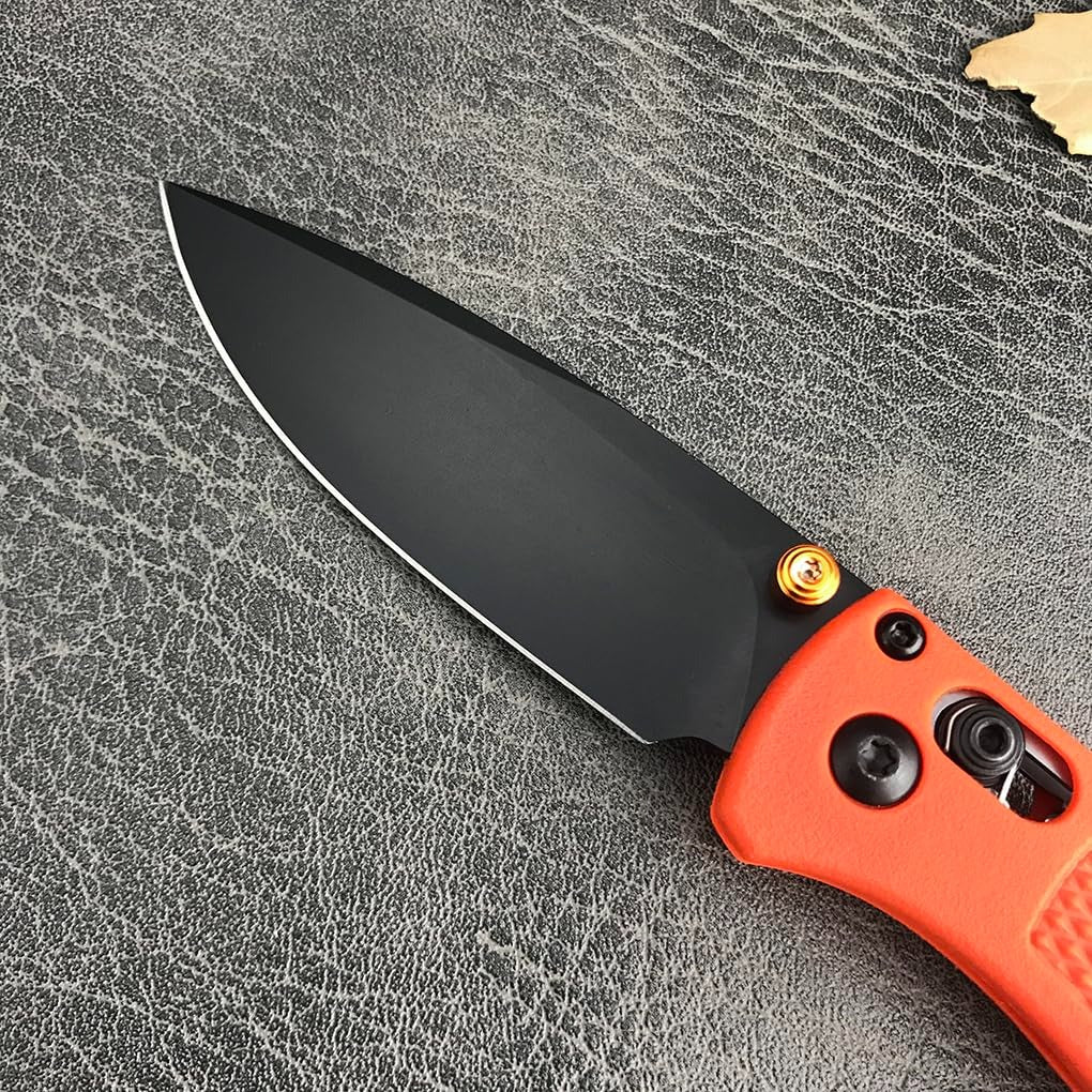 6.5in Folding Knife - Axis Lock Pocket Knife with 7Cr17Mov Steel Blade and Glass Reinforced Nylon Handle, Thumb Stud and Belt Clip, for EDC Camping Hiking