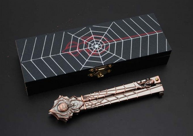 NEW Black Widow Spider Beautiful Blade | Practice Butterfly Knife Combat Trainer EDC Tools High Quality Tactical Knives Essential Self Defense Weapon Metal Folding Knifes