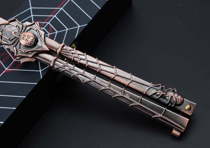 NEW Black Widow Spider Beautiful Blade | Practice Butterfly Knife Combat Trainer EDC Tools High Quality Tactical Knives Essential Self Defense Weapon Metal Folding Knifes