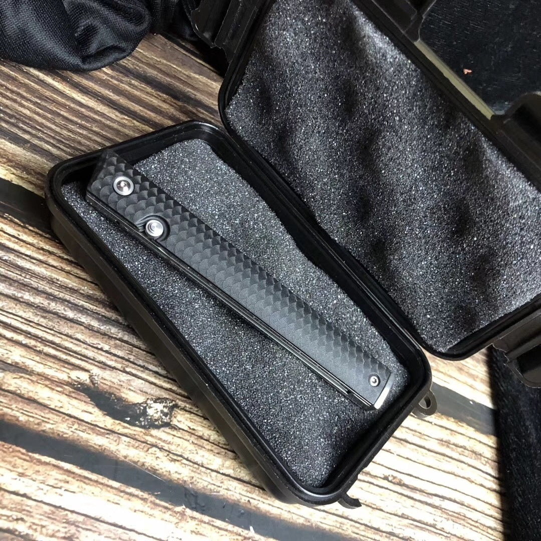 CRKT CEO 7096 Low Profile Gentleman's Knife Everyday Carry Satin Blade IKBS Ball Bearing Pivot Locking Liner Glass Reinforced Fiber Handle Deep Carry Pocket Clip EDC Folding Pocket Knife