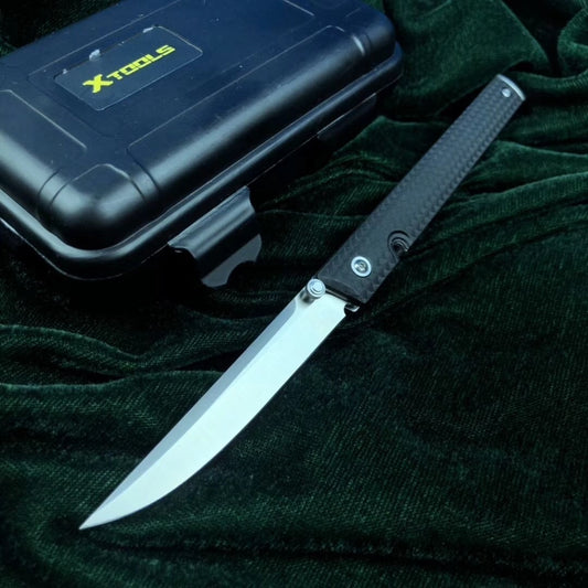 CRKT CEO 7096 Low Profile Gentleman's Knife Everyday Carry Satin Blade IKBS Ball Bearing Pivot Locking Liner Glass Reinforced Fiber Handle Deep Carry Pocket Clip EDC Folding Pocket Knife