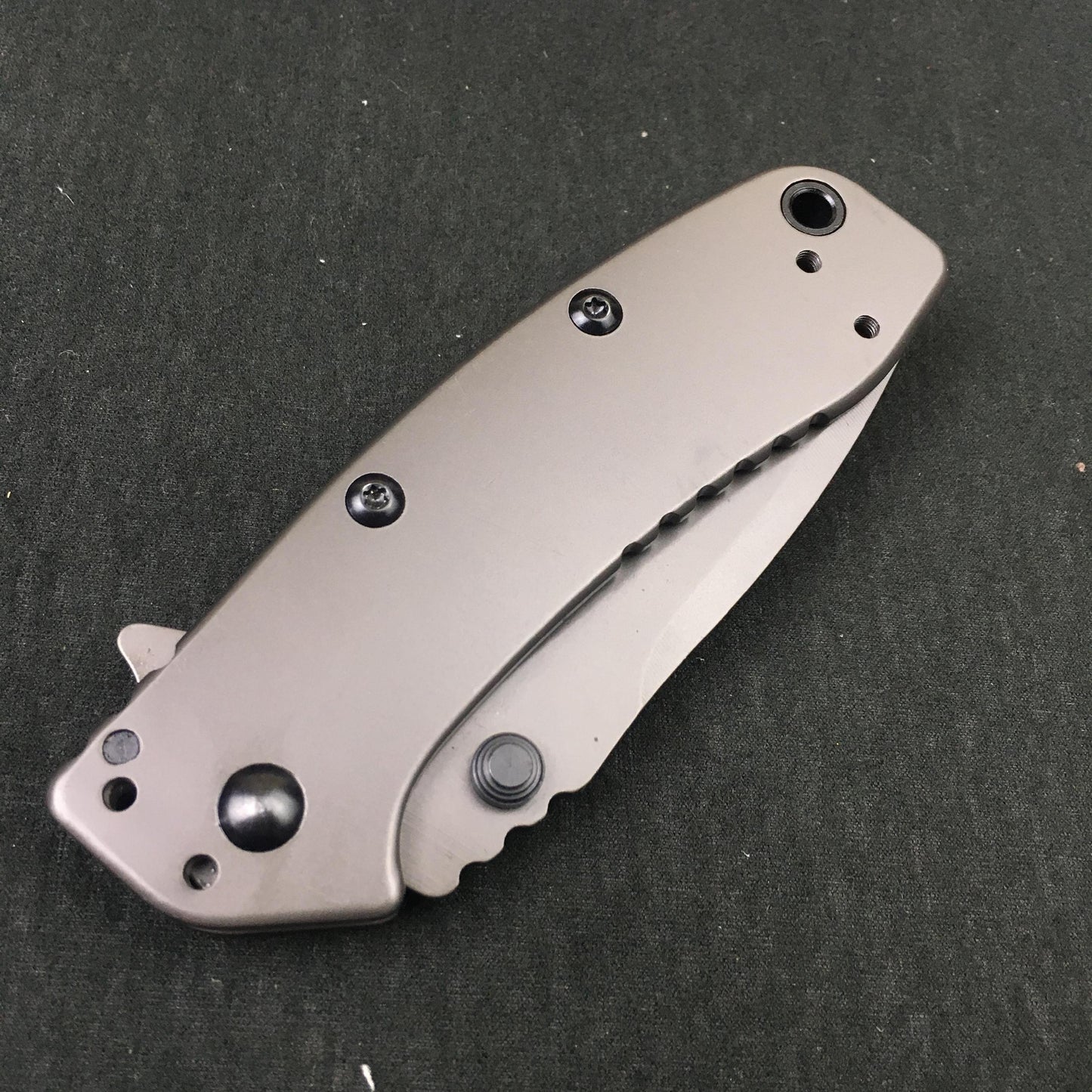 Kershaw Cryo II Aluminum Blackwash Pocket Knife (1556); 7.8  8CR13ov Stainless Steel Blade and Machined Aluminum Handle with SpeedSafe Assisted Opening, Liner Lock