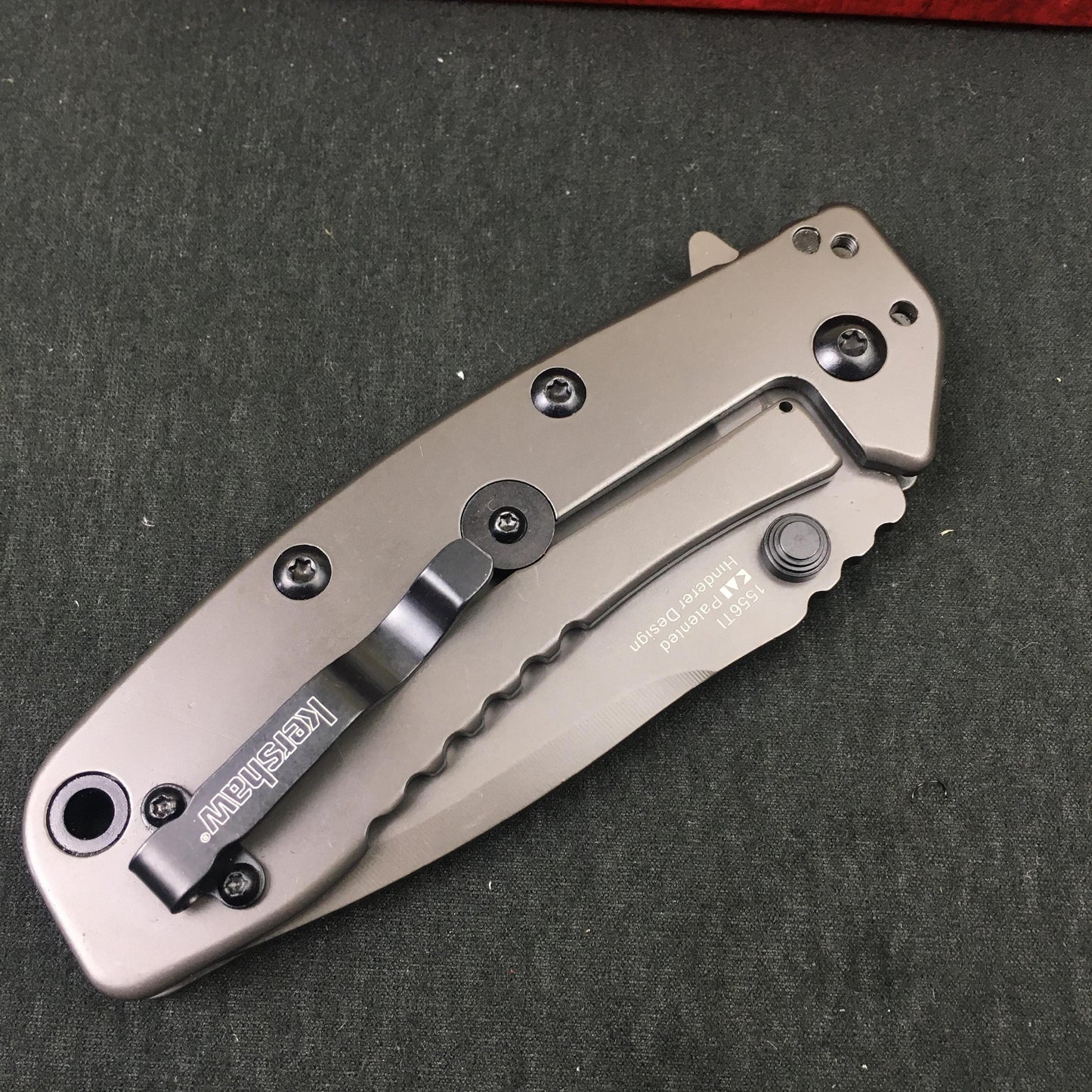 Kershaw Cryo II Aluminum Blackwash Pocket Knife (1556); 7.8  8CR13ov Stainless Steel Blade and Machined Aluminum Handle with SpeedSafe Assisted Opening, Liner Lock