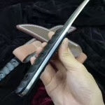 Hand Forged 400C Steel Hunting Dagger Knife Fixed Blade + Case