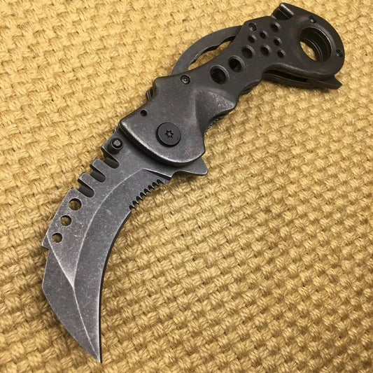 Claw knife fixed blade survival hunting knife skid grip blade tactics EDC mes tool 5Cr15Mov weight