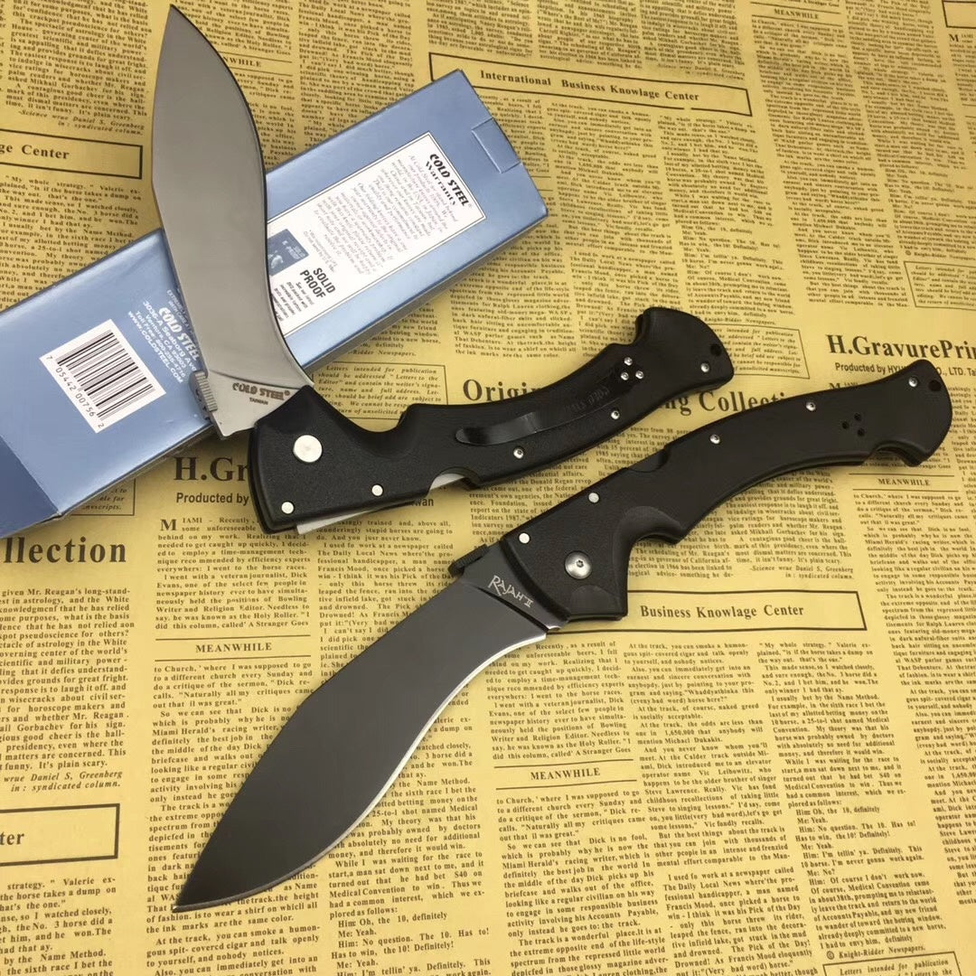 COLD STEEL New black/silver large folding knife material D2 steel survival knife multifunctional outdoor tactical rescue tool folding hunting
