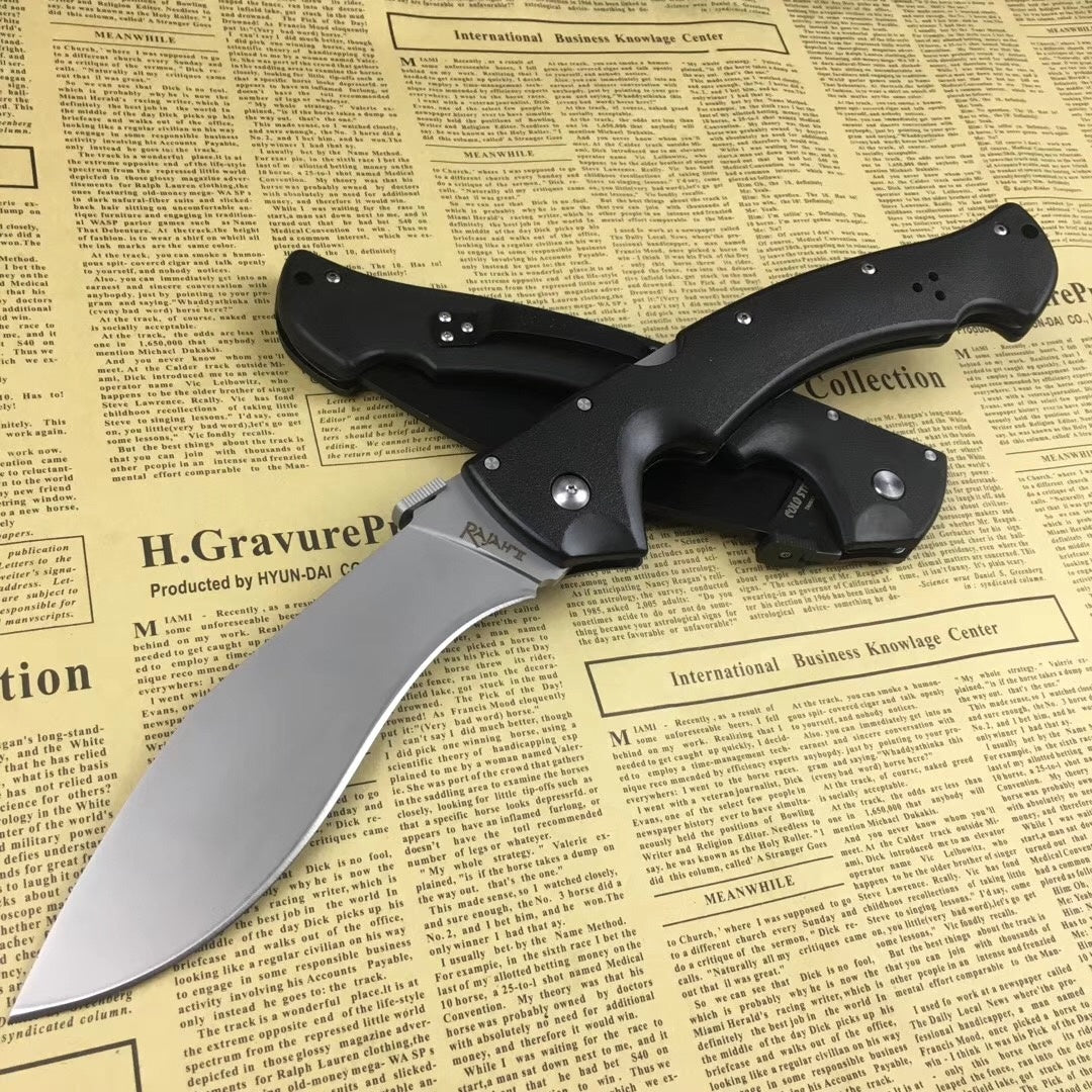 COLD STEEL New black/silver large folding knife material D2 steel survival knife multifunctional outdoor tactical rescue tool folding hunting