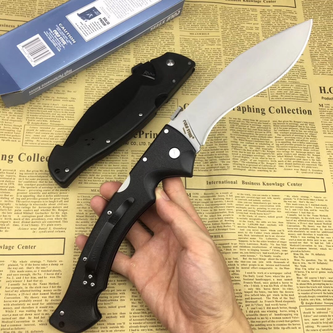COLD STEEL New black/silver large folding knife material D2 steel survival knife multifunctional outdoor tactical rescue tool folding hunting