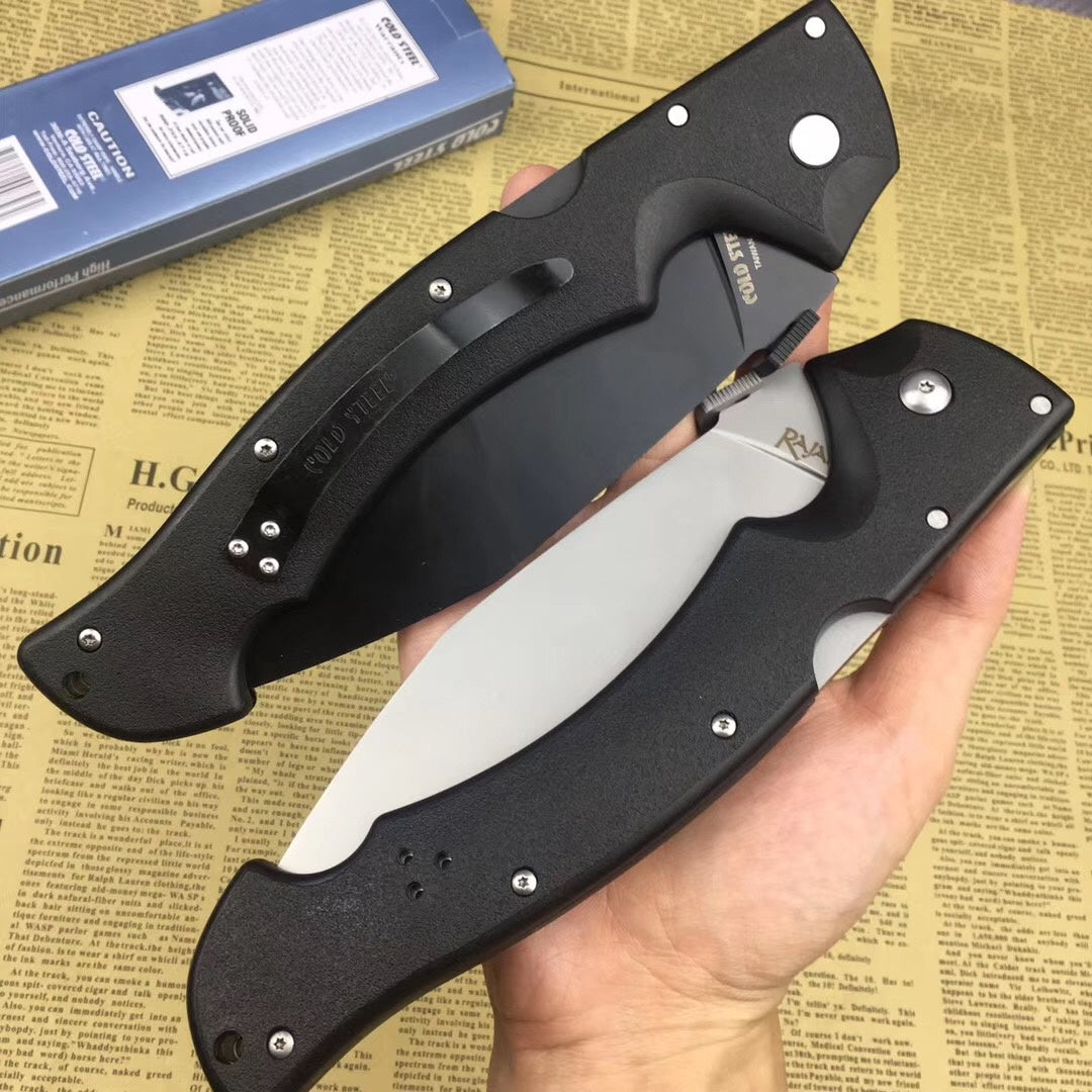 COLD STEEL New black/silver large folding knife material D2 steel survival knife multifunctional outdoor tactical rescue tool folding hunting