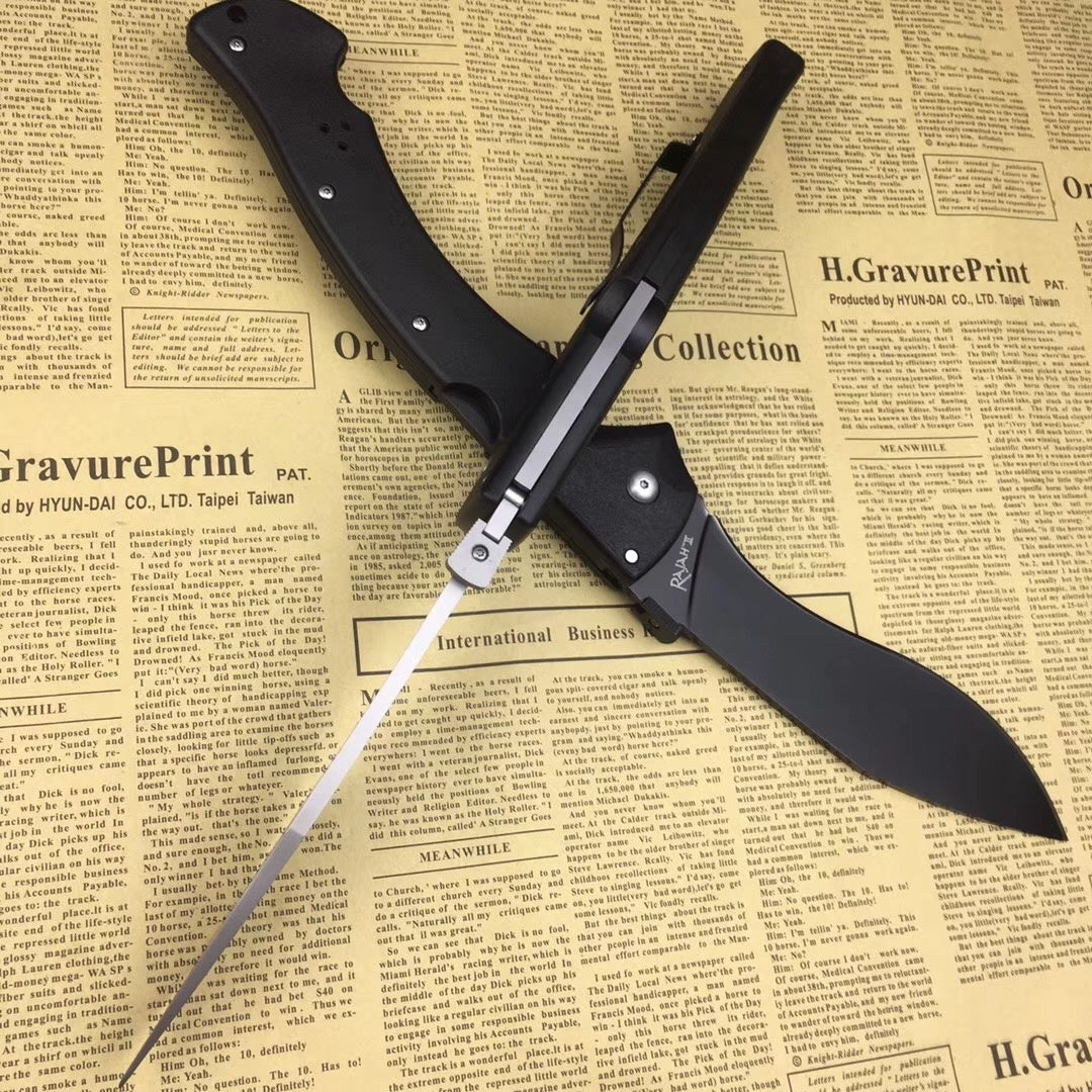 COLD STEEL New black/silver large folding knife material D2 steel survival knife multifunctional outdoor tactical rescue tool folding hunting