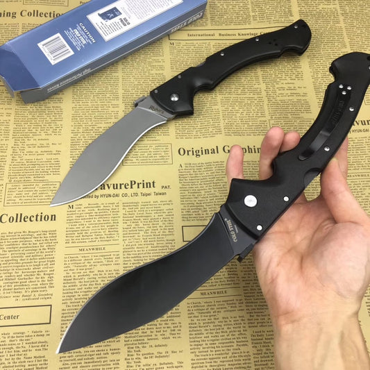 COLD STEEL New black/silver large folding knife material D2 steel survival knife multifunctional outdoor tactical rescue tool folding hunting