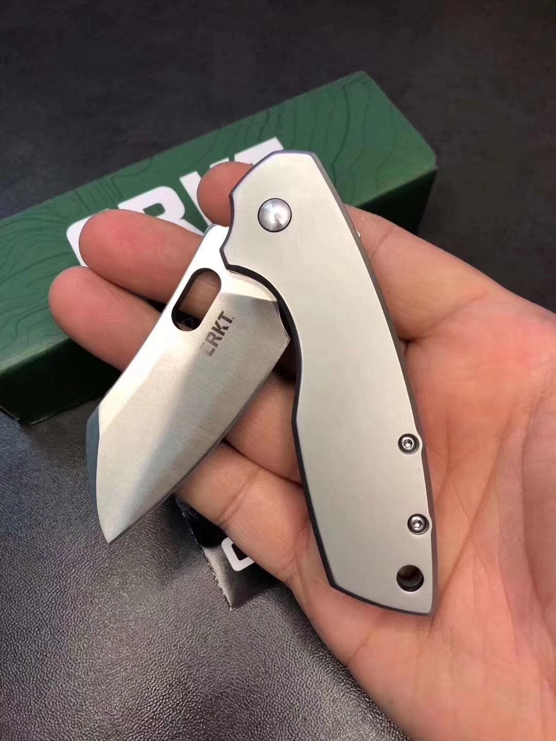 CRKT Ball bearing folding knife blade ounce blade material 8cr13mov handle stainless steel handle camping survival knife EDC outdoor mini tool
