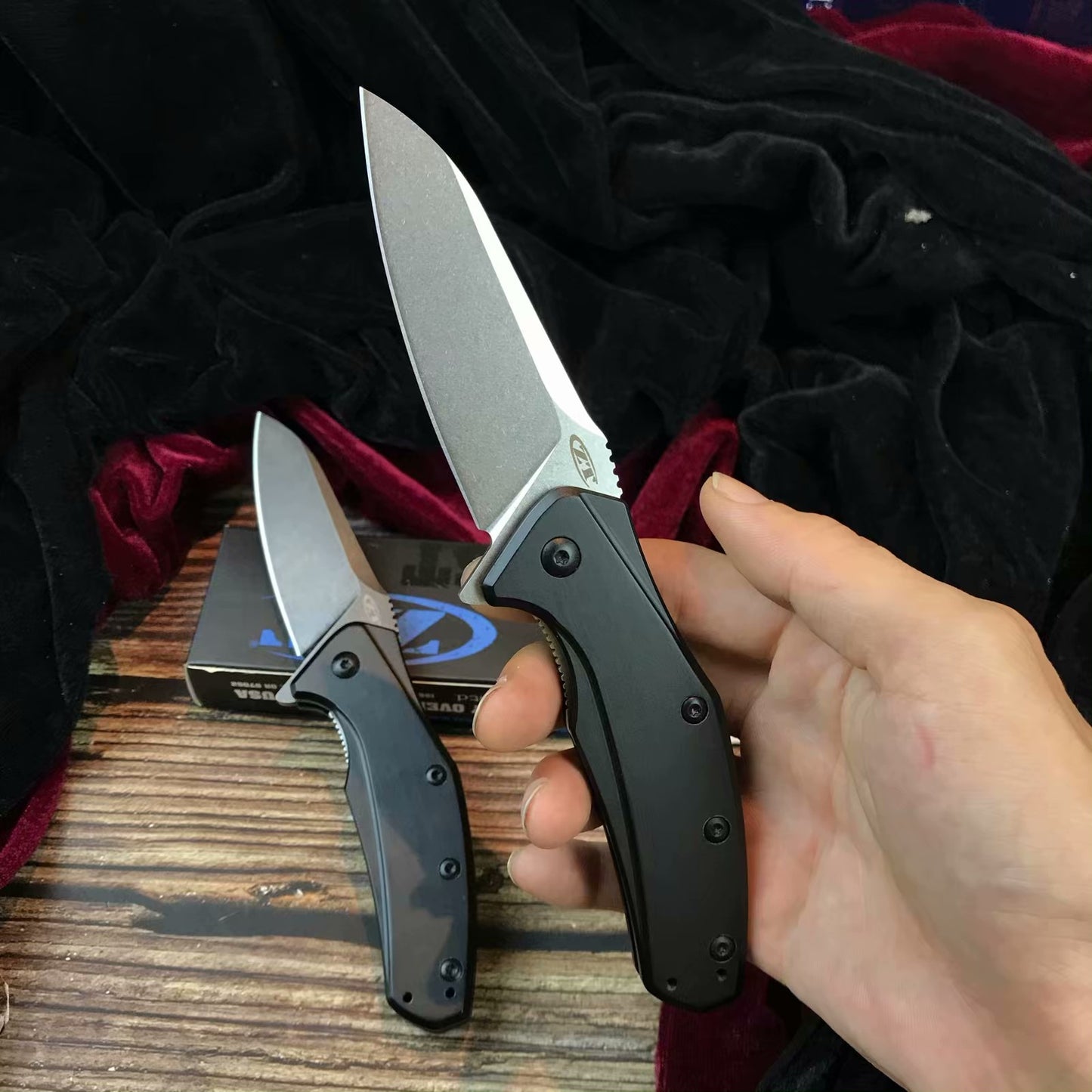 Zero Tolerance ZT Exquisite folding knife, 9cr18mov aluminum alloy steel military hunting survival tools