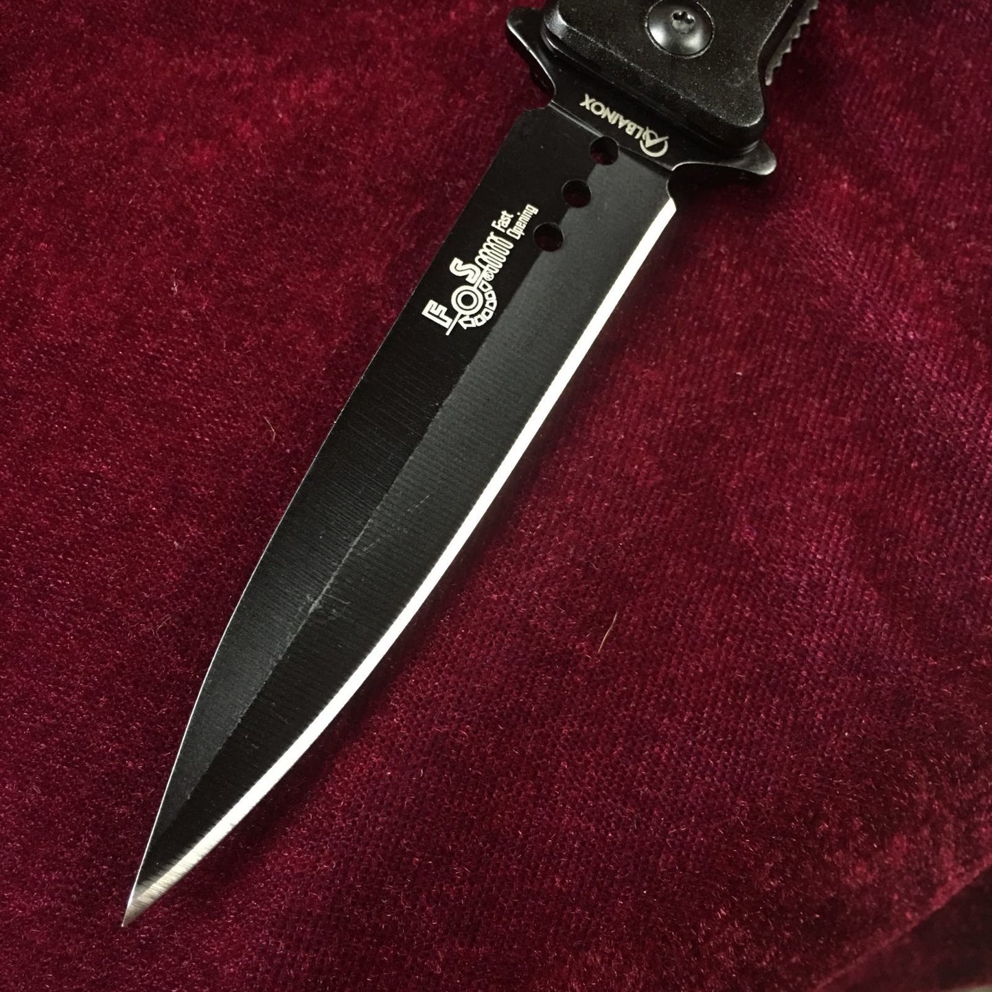 7cr13 Material Knight Pattern Tactical Knife, Silver & Black Handle Aluminum Alloy Folding Knife Rescue Knife Self-defense Knife Bayonet