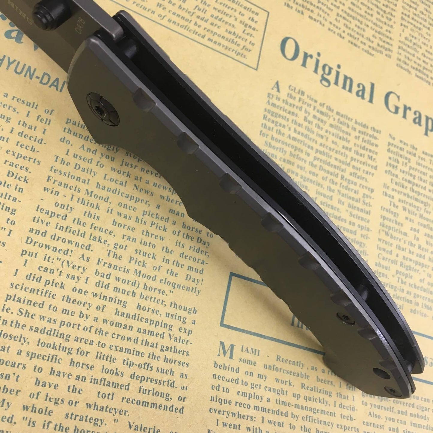 Browning Black blade folding pocket knife 5Cr15Mov tactical survival knife, camp knife, camp rescue tool grey titanium handle