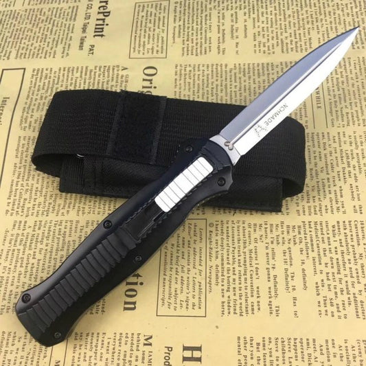 BENCHMADE Fixed knife 58-61 HRC black anodized handle fixed knife double-edged dagger with scabbard hunting service knife