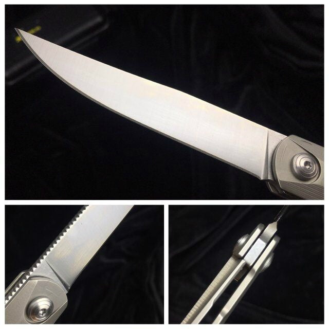 High quality GB01 ball bearing folding knife, 9CR8MOv blade, folding hunting knife outdoor knife survival tool carry three colors