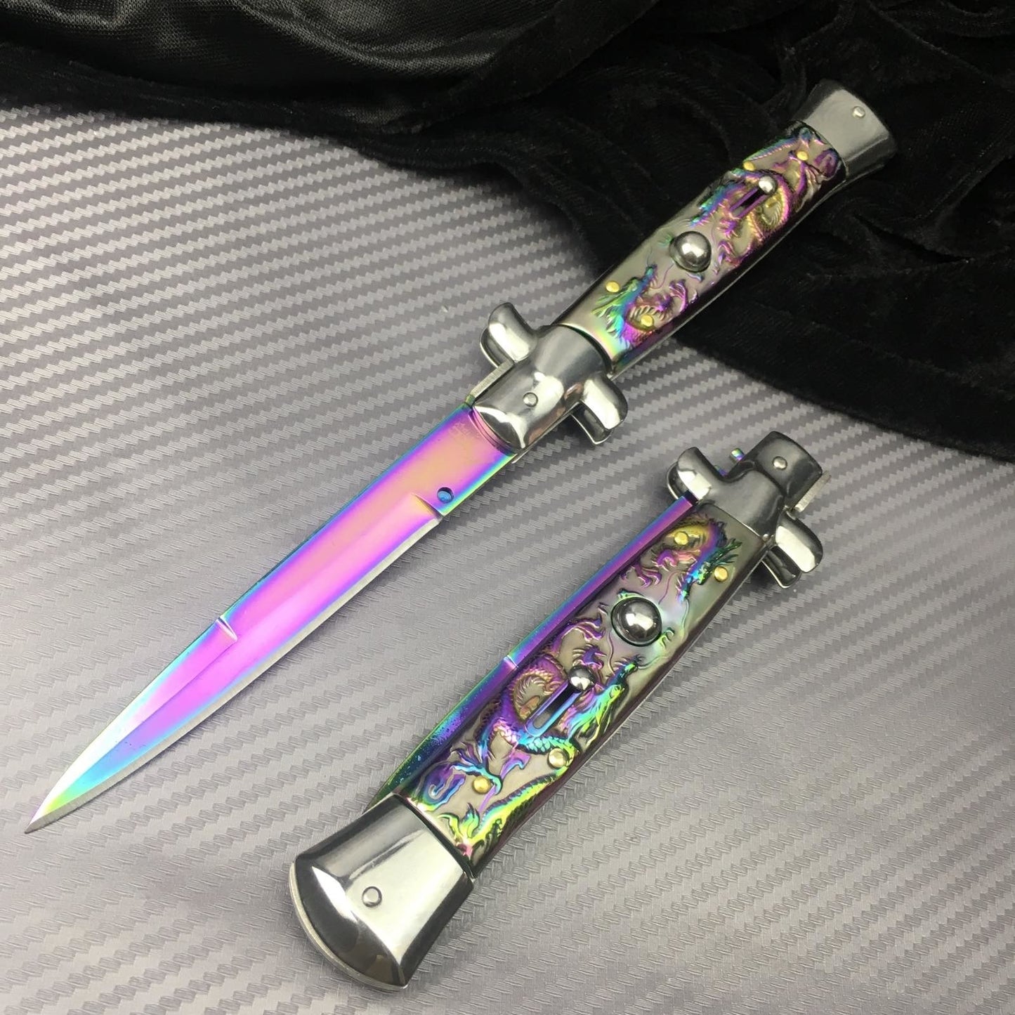11-inch AKC spring knife 440 blade tactical folding survival knife folding blade knife carry with you to send a friend