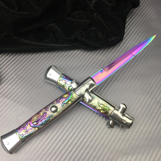 11-inch AKC spring knife 440 blade tactical folding survival knife folding blade knife carry with you to send a friend