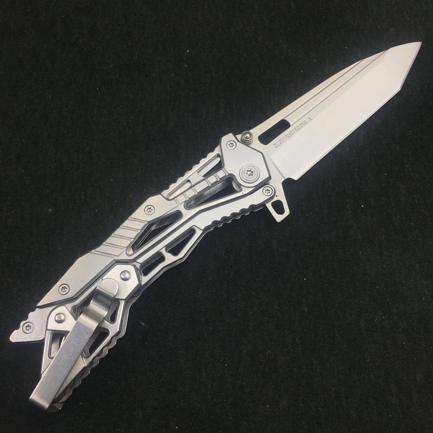 New folding all steel outdoor folding pocket knife 440 stainless steel tactical camping survival knife EDC tool