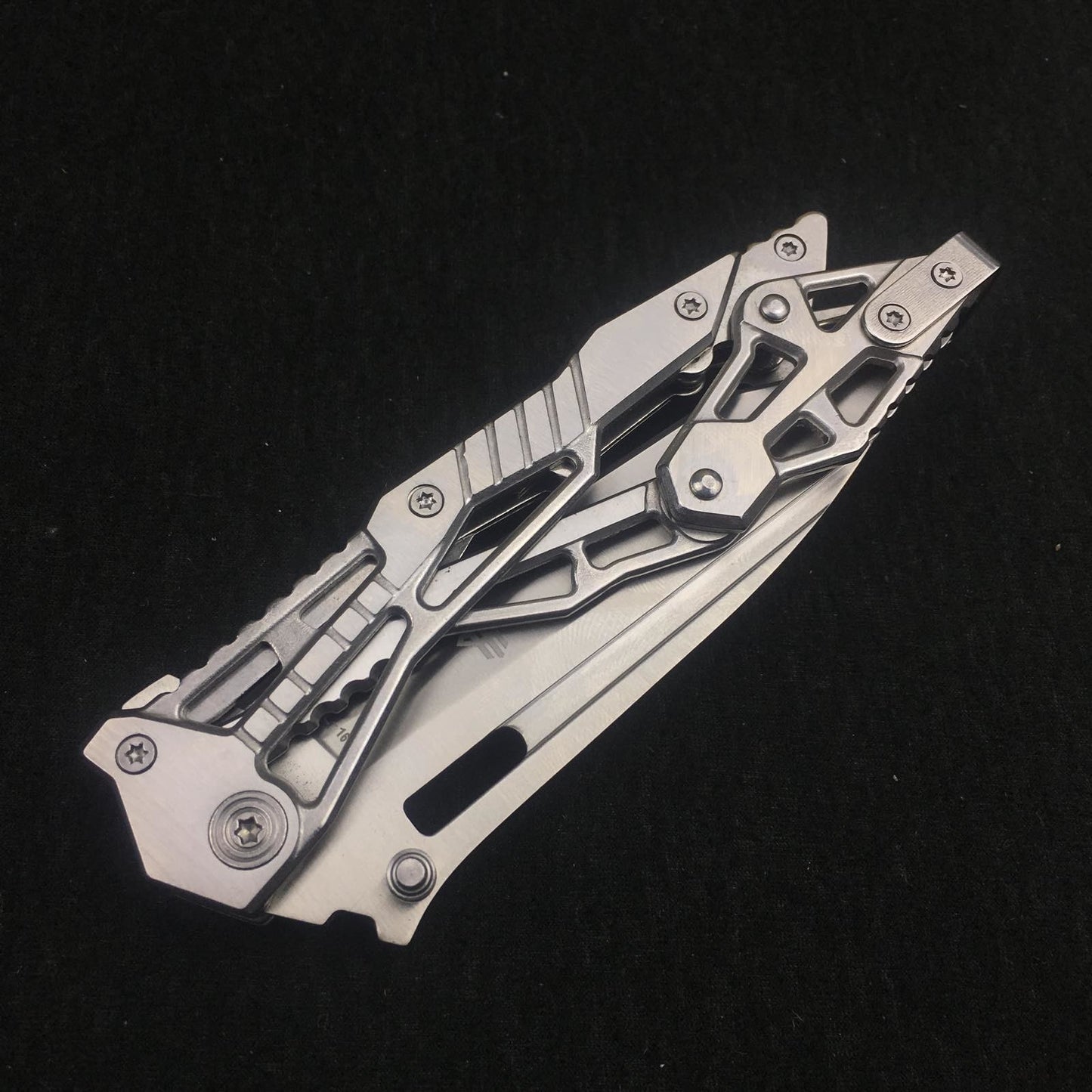 New folding all steel outdoor folding pocket knife 440 stainless steel tactical camping survival knife EDC tool