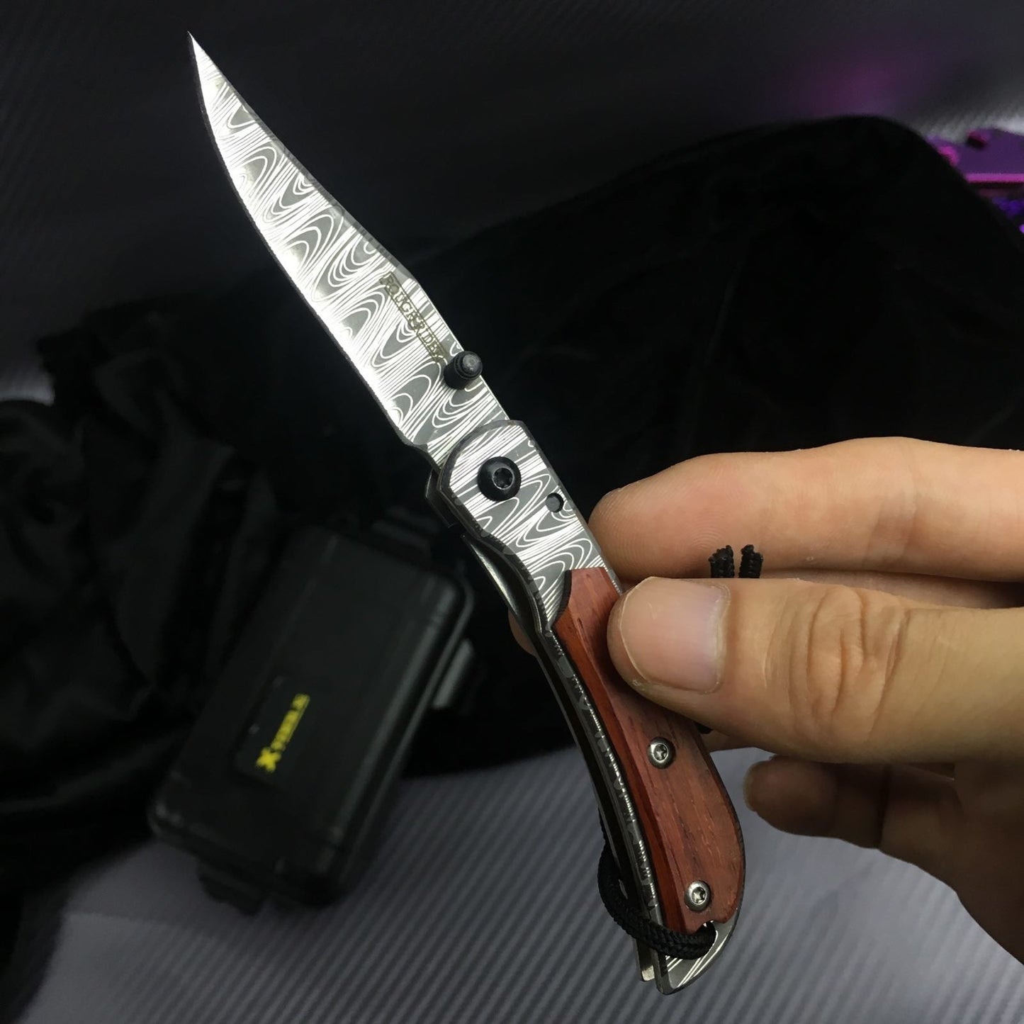 "3.9" pocket knife steel 5CR15MOV survival knife multi-functional outdoor tactical rescue tool folding hunting knife