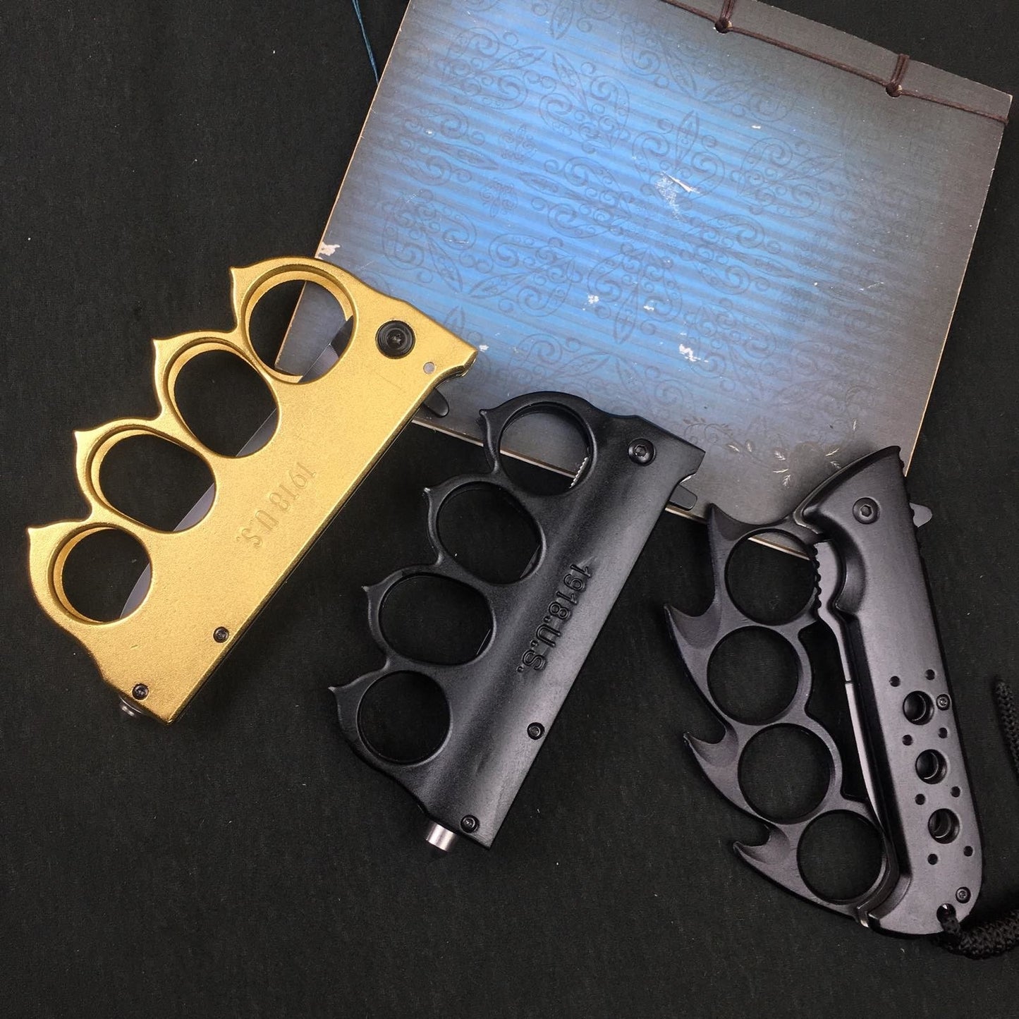 "7.5" COLD STEEL knuckle type 440C blade tactical spring assist to open folding pocket knife