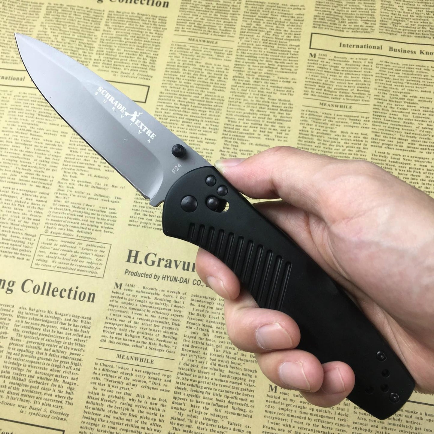 Schrade High quality stainless steel tactical survival folding knife 440C blade corrosion resistant outdoor camping hunting