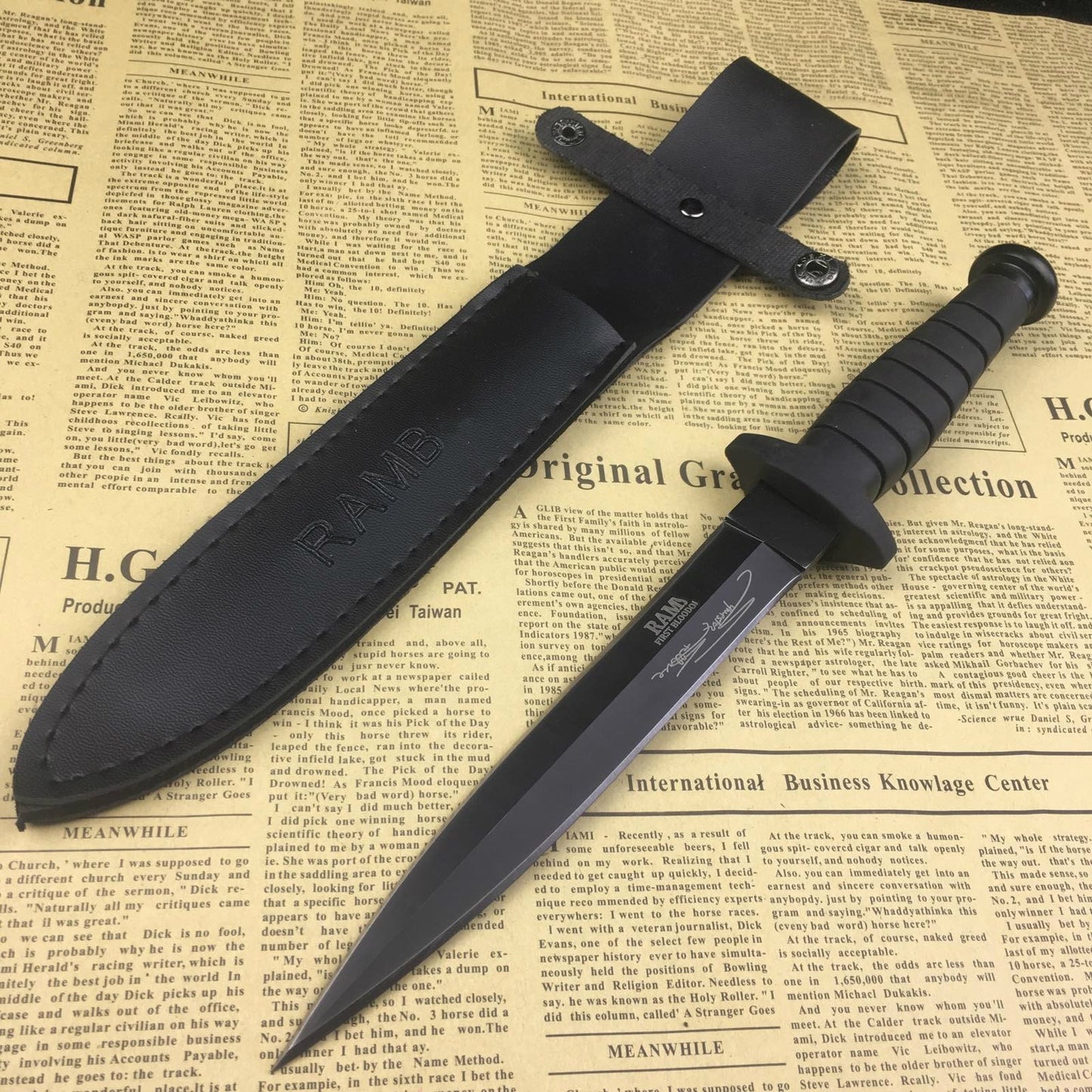 Rambo High quality military hunting knife double edged stainless steel camping knife 3Cr13 tactical knife black fixed blade