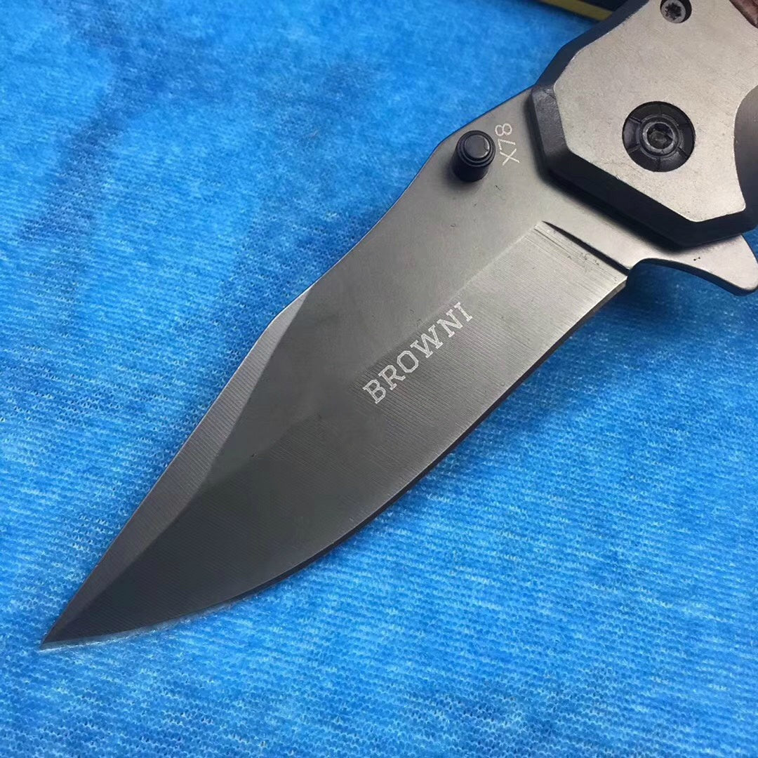Browning Sports outdoor folding knife G10 handle fruit knife 440C knife gift knife survival tactical handle 3D printed pattern