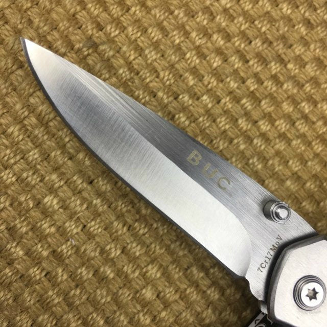 BUCK Outdoor multifunctional folding knife portable 7Cr17Mov blade key chain tactical rescue lifesaver tool steel + rosewood handle