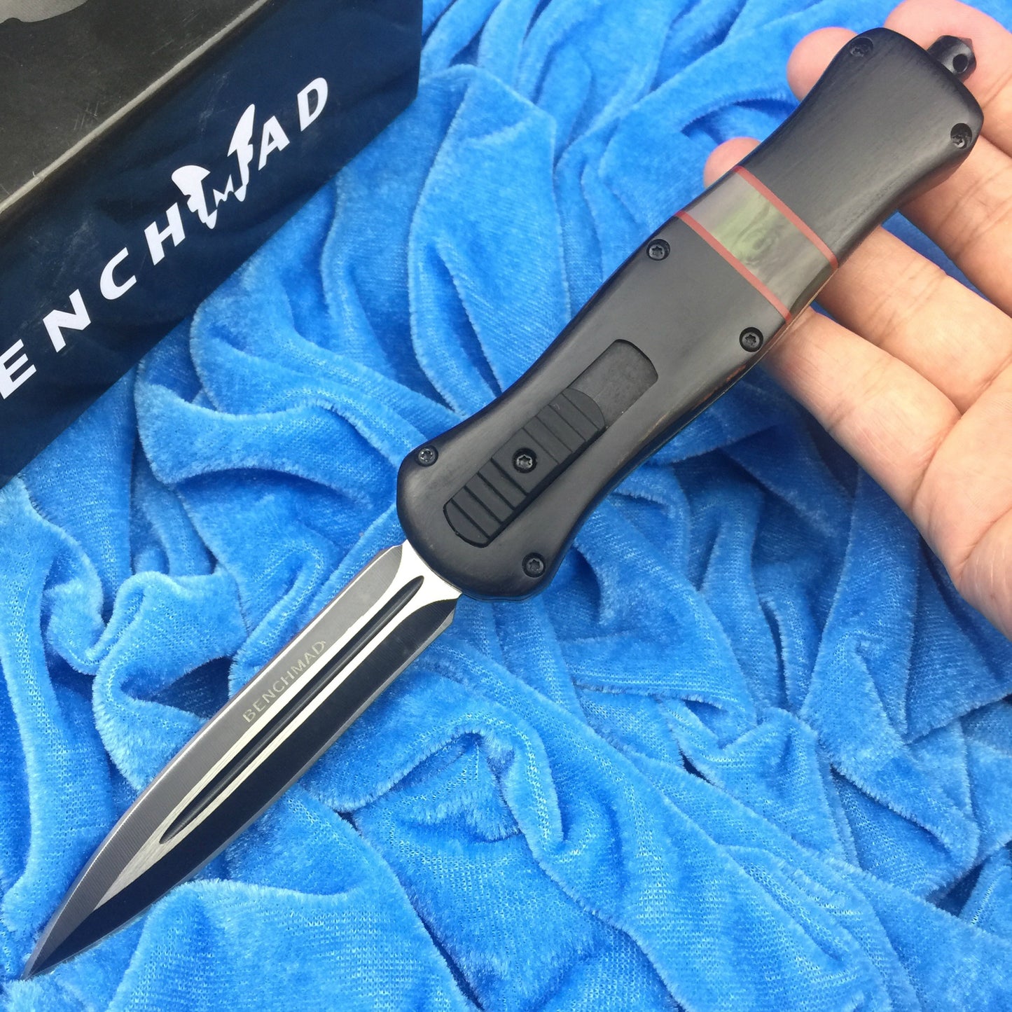 BENCHMADE Automatic spring assisted knife EDC survival knife fixed blade 59HRC folding blade double edged pocket camping hunting fishing knife
